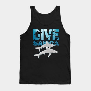 Oceanic Whitetip Shark Dive Samoa Tank Top